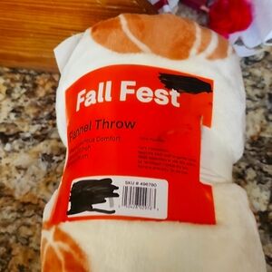 Fall Fest Flannel Throw Blanket